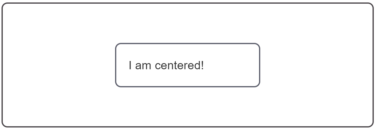 ein Element, das innerhalb einer größeren Box zentriert wird
