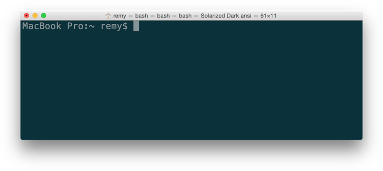基本的なバニラ macOS ターミナル